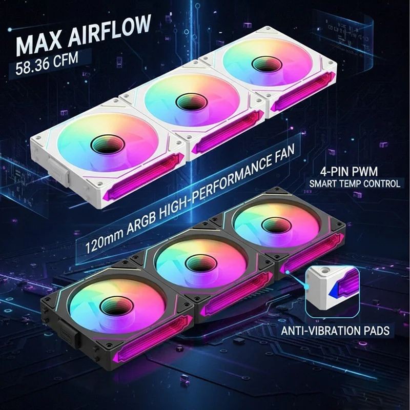 مروحة تبريد لاسلكية قابلة للوص - مراجعة Pc Gaming Liquid Cooling وسعره