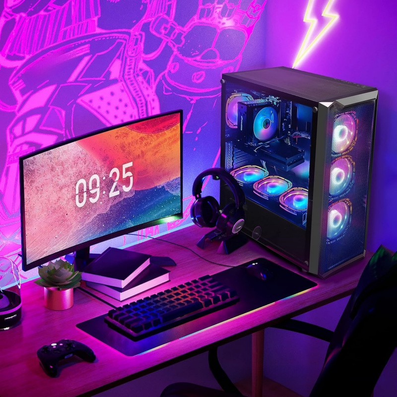 كمبيوتر ألعاب مكتبي، معالج Cor - مراجعة Pc Gaming Rtx 3060 وسعره