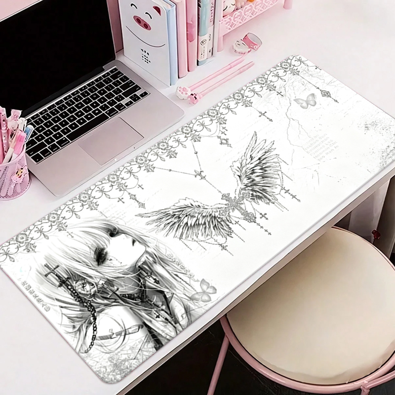 لوحة ماوس جلدية سوداء وبيضاء ب - مراجعة Pc Gaming Desk وسعره
